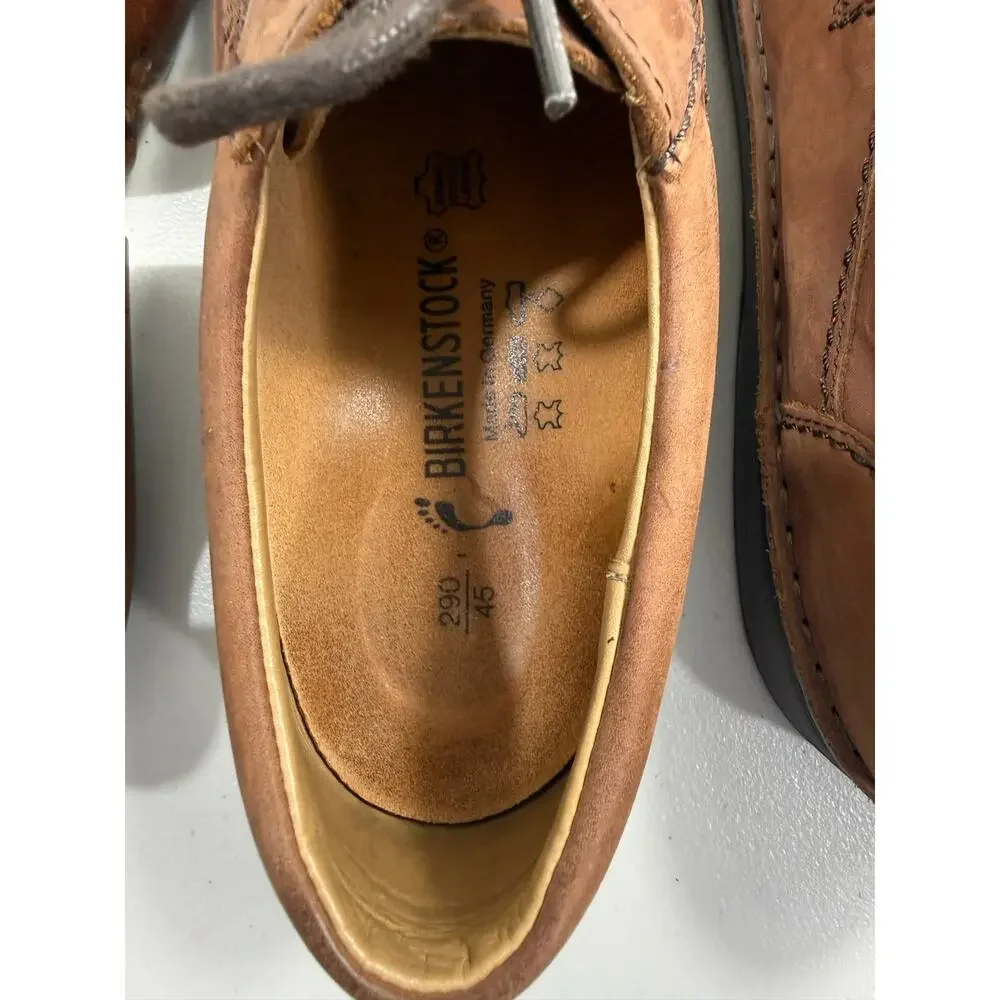 Birkenstock Brown Leather Lace Up Oxford Loafers Men’s EU 45 US 11 Made Germany